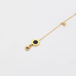 Byzylyk dore i praruar në ari 14 karatësh BD14K, ari/zi - Figura 4