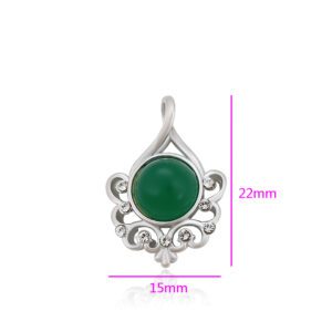 Varëse elegante me guri sintetik VEGSAGJ, argjendtë/gjelbër - Figura 2