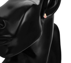 Vathë elegant të praruar në ari 14 karatësh VE14KG, me gur rozë - Figura 6