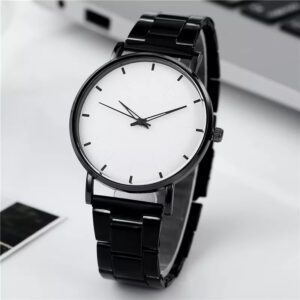 Orë dore elegante me dizajn minimalistik ODEDM9, e zezë/bardhë - Figura 2