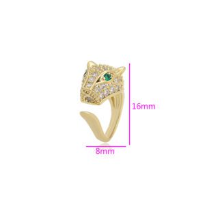 Vath Xuping i praruar ne ari 14 karatësh, Jaguar, artë/bardhë, 1 copë - Figura 6