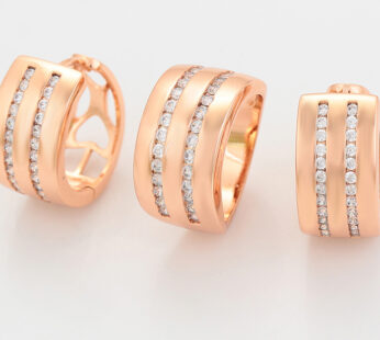Set unazë, vathë i praruar në ar rozë 14.88 mm/#7, UVA2R