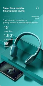 Kufje me bluetooth REMAX, RB-700HB, e zezë - Figura 2