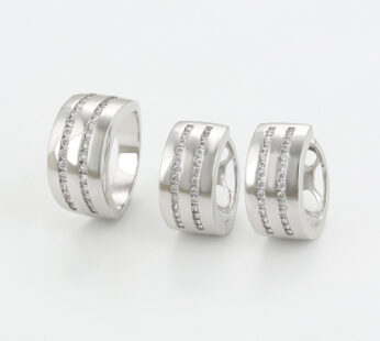 Set unazë, vathë të veshura në platin, UVPAB 15.70 mm