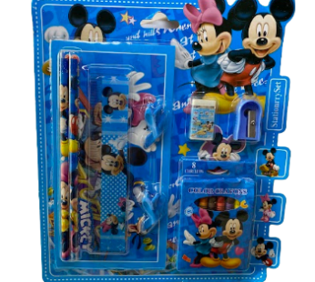 Set i paisjeve shkollore Mickey & Mouse  PSHMMCK, 10 pjesë, kaltër