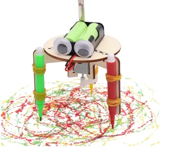 Lodër edukative prej druri, ndërtimi i robotit për vizatim