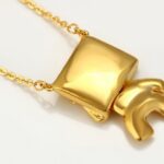 Qafore me varse në formë rroboti, e praruar në ar, 24K - Figura 3