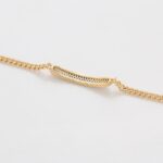Byzylyk dore me gure, i praruar në arë 14k BDA14 - Figura 7