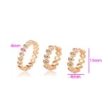 Set unazë/vathë Xuping, të praruar në ar 18k, #7US - Figura 2