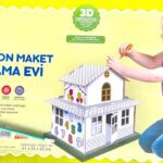 Shtëpi 3D prej druri për ndërtim dhe ngjyrosje Arnas Toys, 41x26x42 cm - Figura 3
