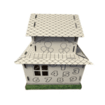 Shtëpi 3D prej druri për ndërtim dhe ngjyrosje Arnas Toys, 41x26x42 cm - Figura 2