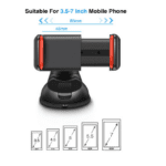 Mbajtëse celulari për makinë MSB, silikon, e zezë/ kuqe - Figura 2