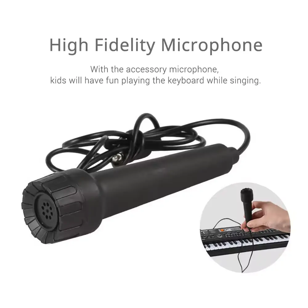 Piano elektrike me mikrofon portative Enjoy Music Bandstand, 61 tasta, e zezë - Figura 4