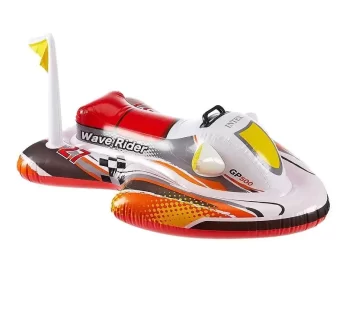 Gomë uji në formë motoçiklete për fëmijë, Intex, e verdhë