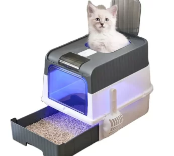 Tualet për mace CatComfort, i bardhë / zezë