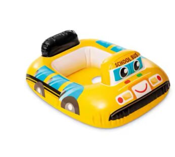 Gomë uji në formë autobusi për fëmijë Intex, e verdhë