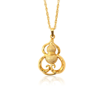 Qafore dhe varëse e flakëruar në ari 24 karatësh QV24K, 36 x 20 mm