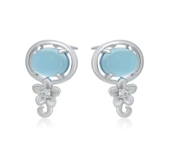 Vathë elegant me guri sintetik VEGSAK, argjendtë/kaltër