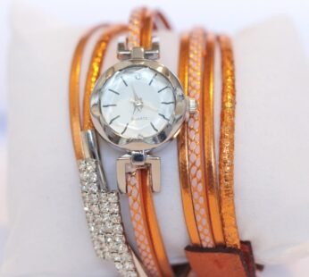 Orë dore për femra, me byzylyk, portokalli e artë 10129