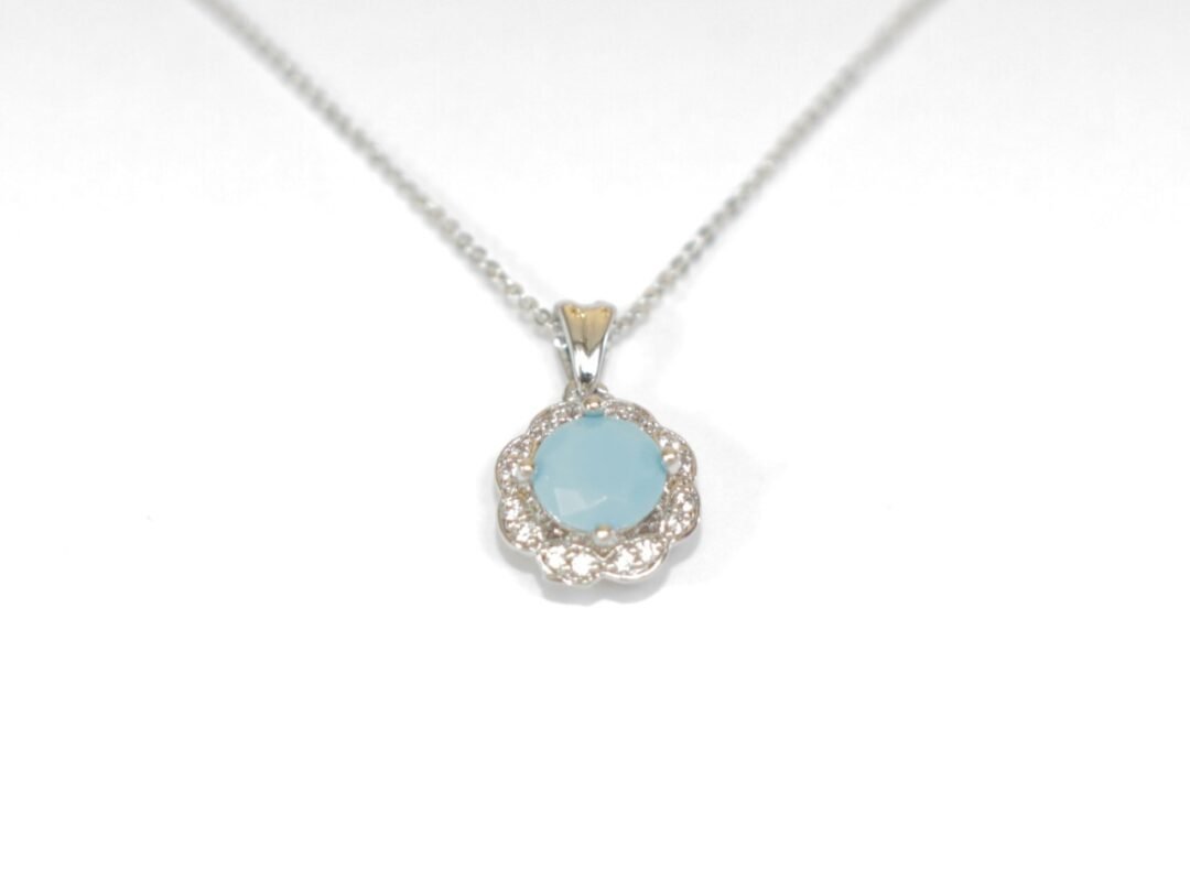 Qafore dhe varëse të flakëruar në argjend QVXAK, e argjendtë/kaltër