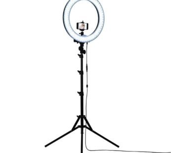 Dritë LED në formë unaze, 30cm + 1,6M tripod, e zezë