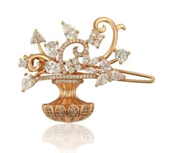 Kapëse flokësh me diamantë, ngjyrë ari KF3